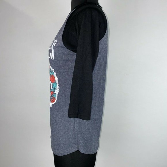 Guns N' Roses Juniors M Skull Graphic Raglan Tee - Picture 6 of 12